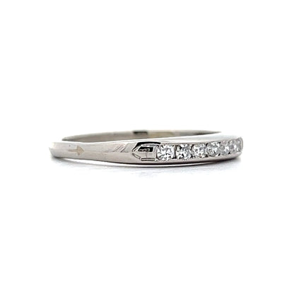 .14 Vintage Single Cut Diamond Wedding Band in Platinum