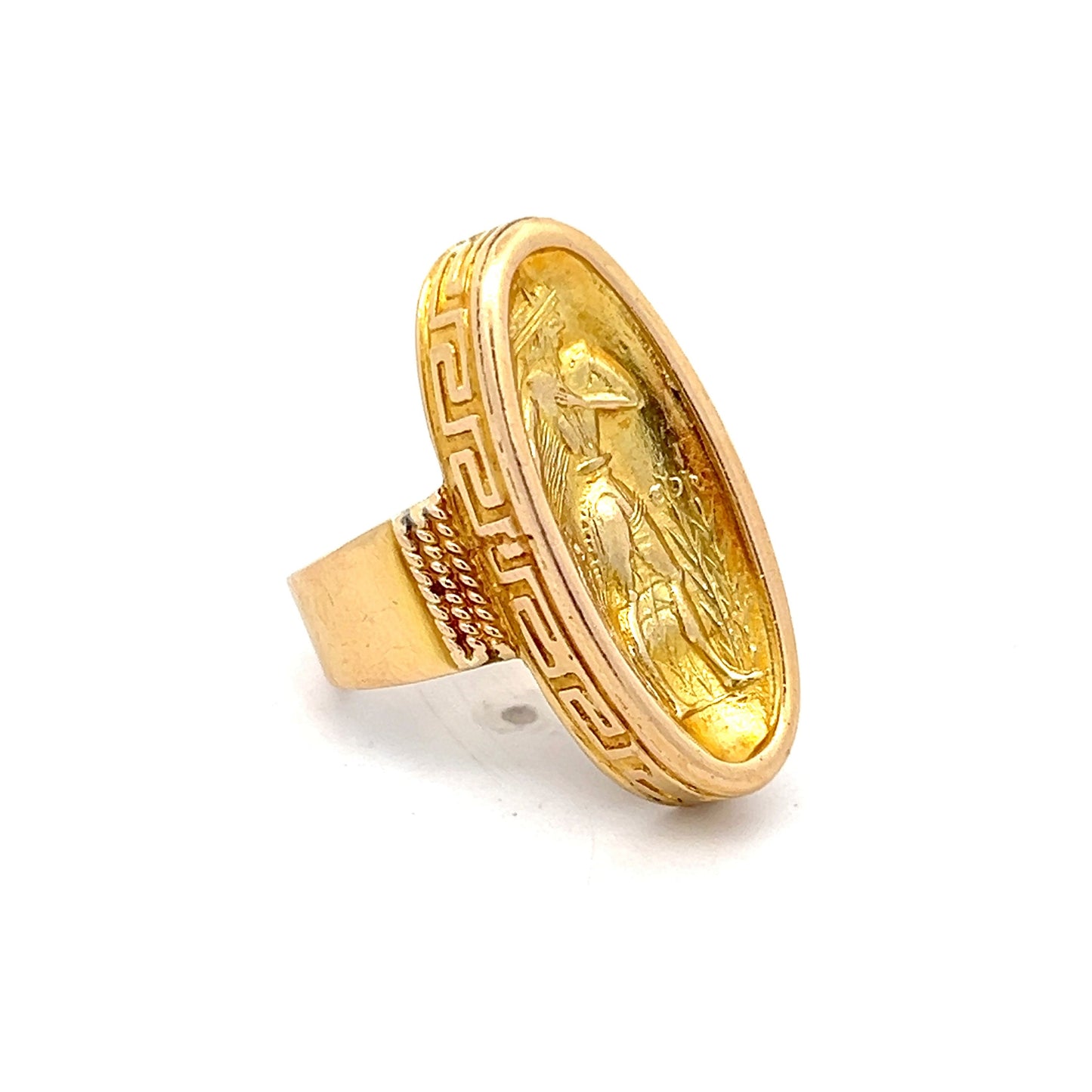 Greek Mythology Cocktail Ring in 18k Yellow Gold