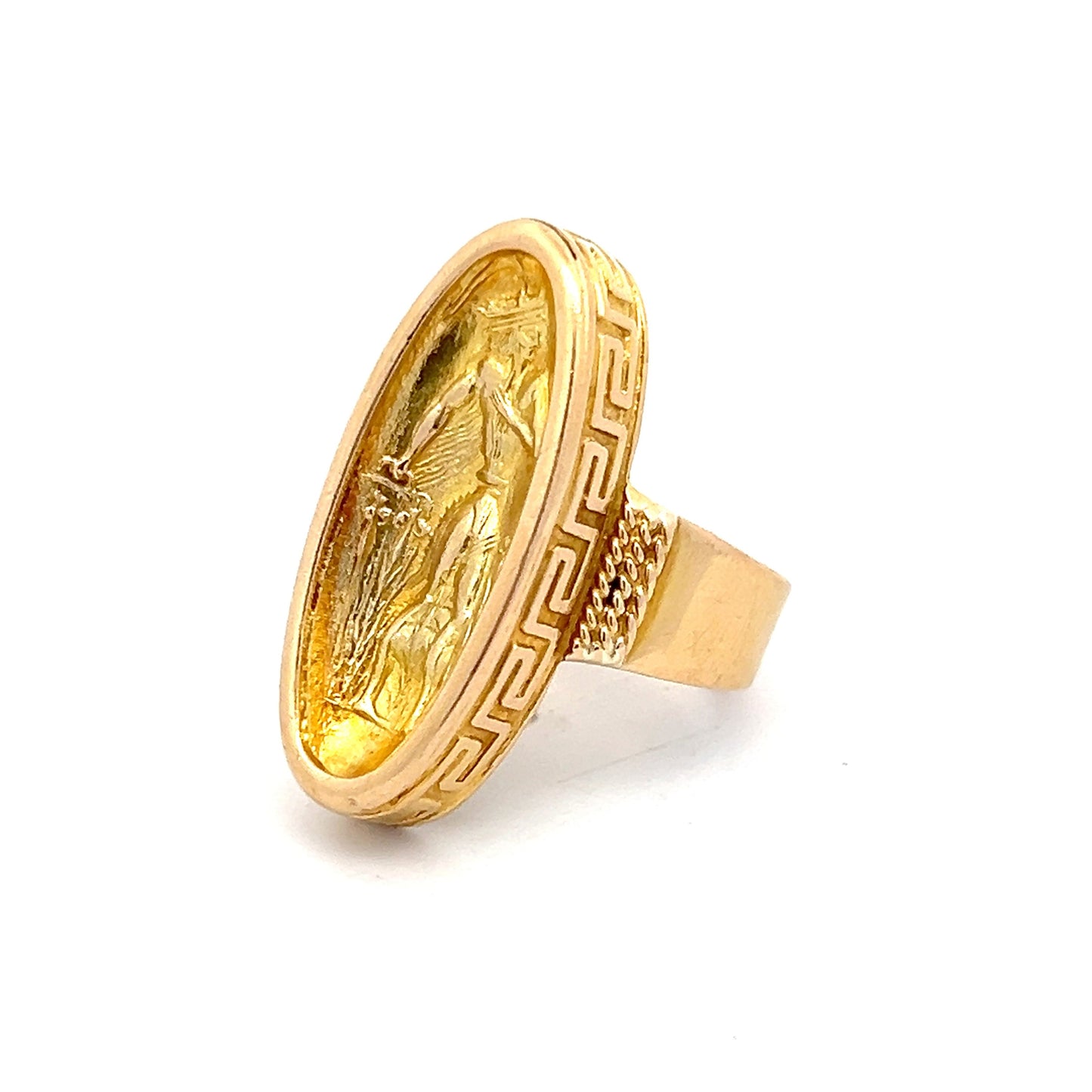 Greek Mythology Cocktail Ring in 18k Yellow Gold