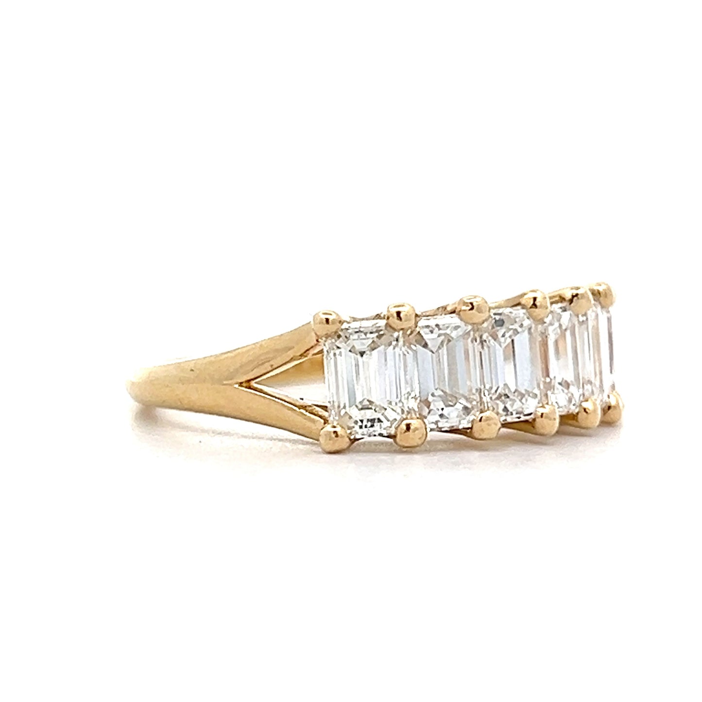 2.00 Emerald Cut Diamond Stacking Band in 14k