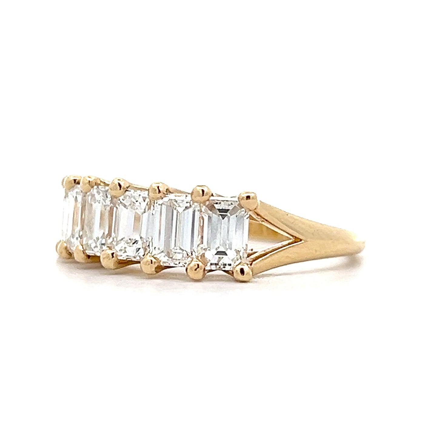 2.00 Emerald Cut Diamond Stacking Band in 14k