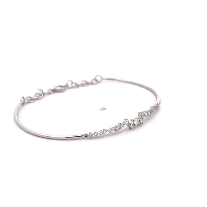 .39 Flexible Diamond Cuff Bracelet in 14k White Gold