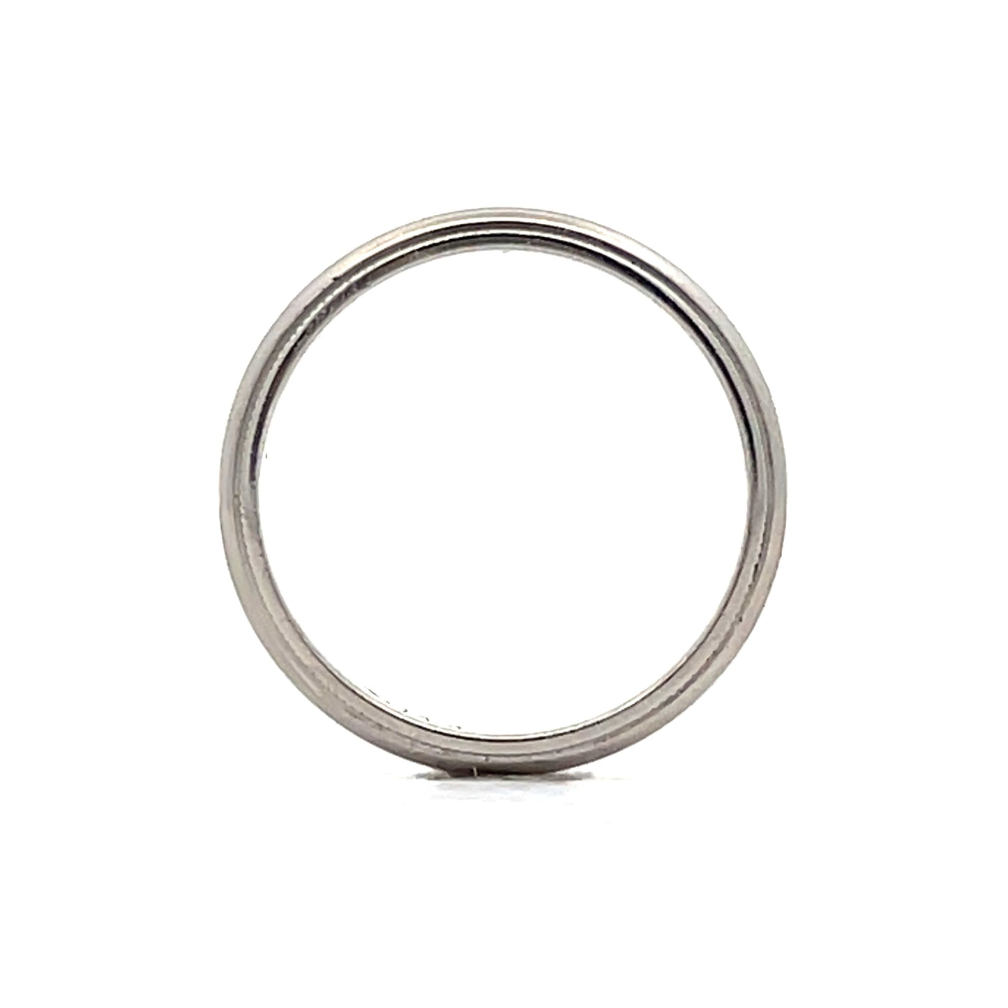 3mm Milgrain Wedding Band in 14k White Gold