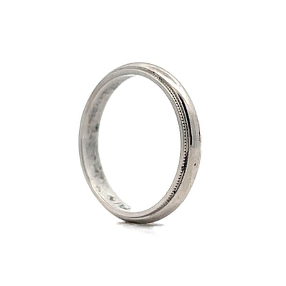 3mm Milgrain Wedding Band in 14k White Gold