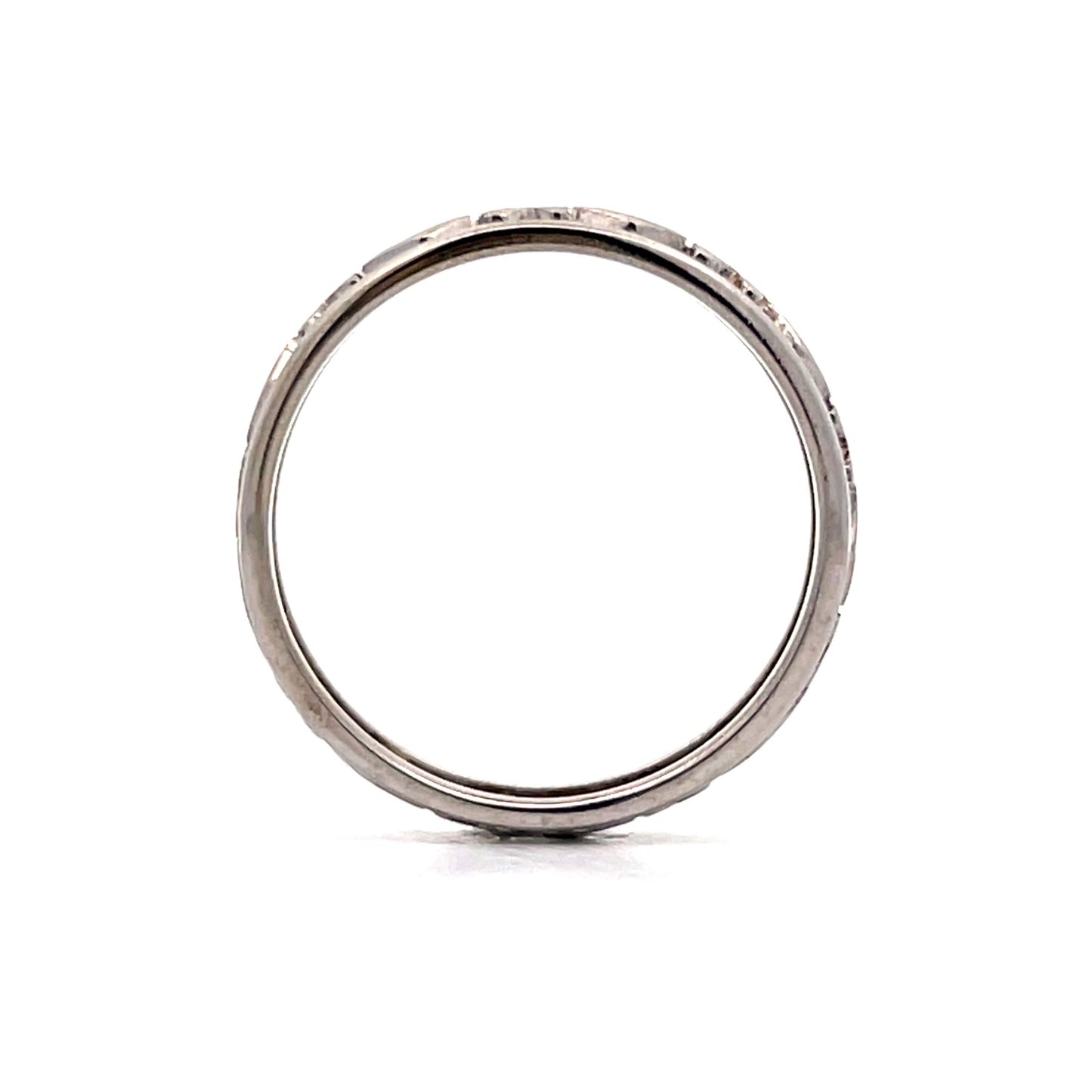 Mens Vintage Mid-Century Geometric Band in 14k