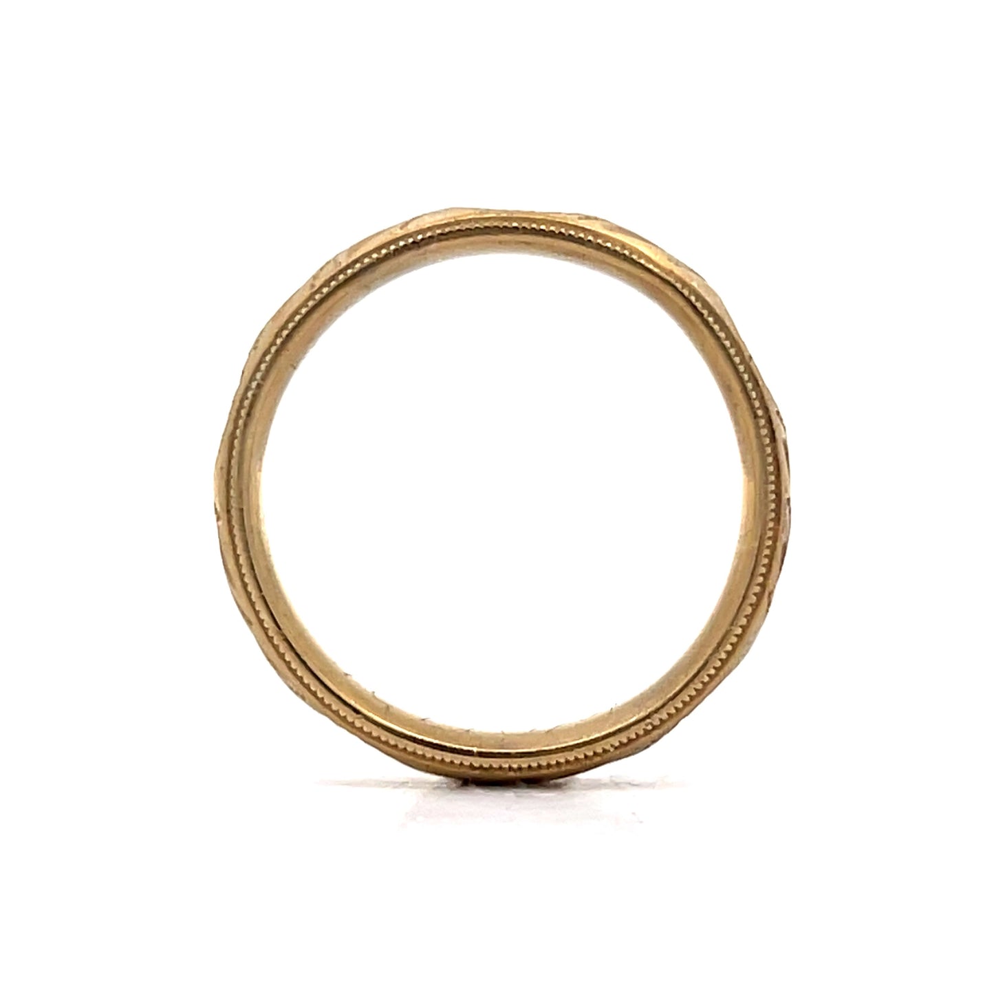 4mm Mens Edwardian Wedding Band in 14k Yellow Gold