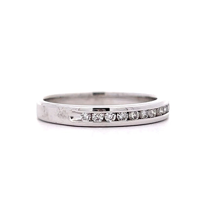 .18 Channel Set Diamond Band in 14k White Gold