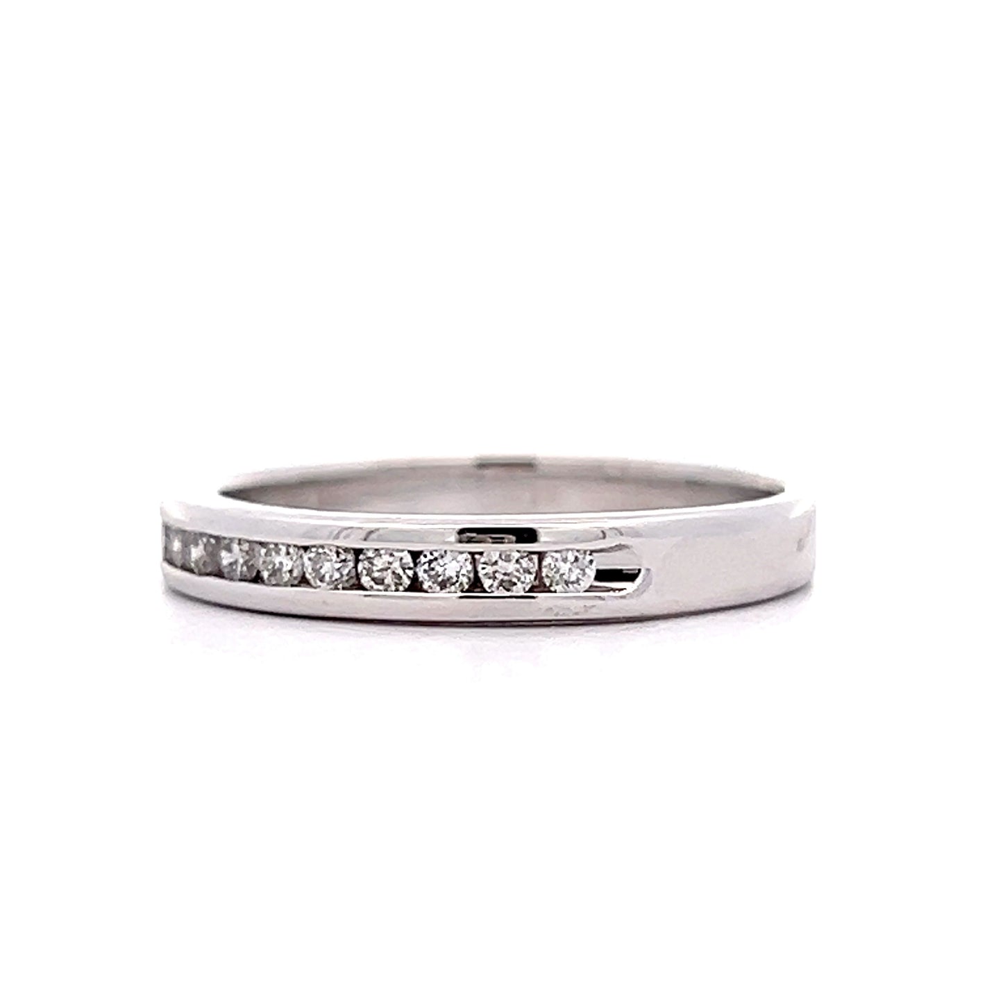 .18 Channel Set Diamond Band in 14k White Gold