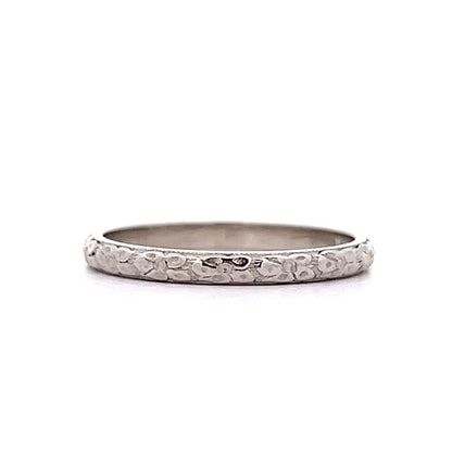 2mm Antique Deco Blossom Engraved Wedding Band in 14k