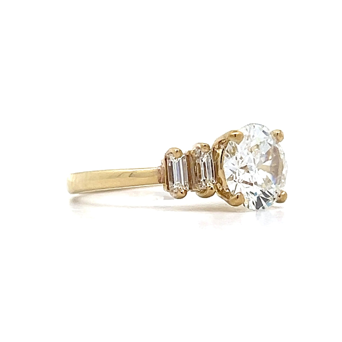 1.78 Round Brilliant Diamond Engagement Ring in 14k