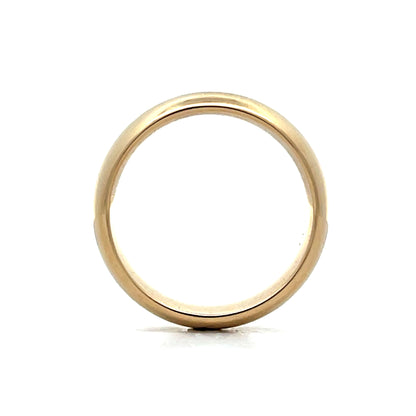 6mm Mens Half Round Wedding Band in 14k Yellow Gold