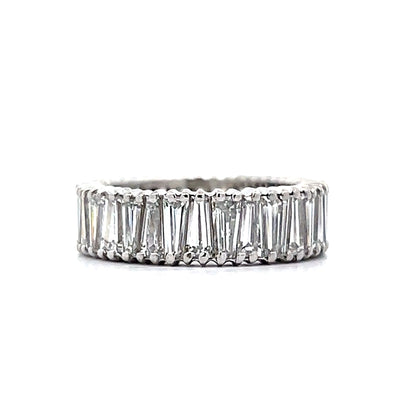 4.80 Tapered Baguette Eternity Band in Platinum