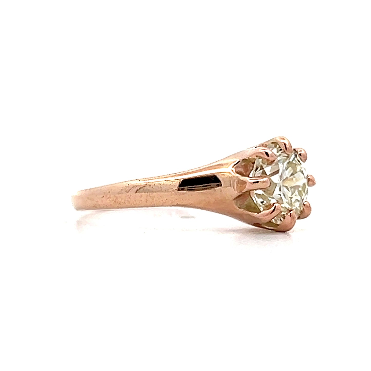 1.22 Victorian Solitaire Diamond Engagement Ring in 14k