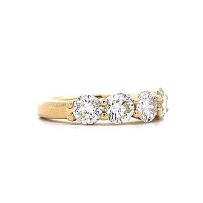 2.57 Five Stone Diamond Band in 14k Yellow Gold