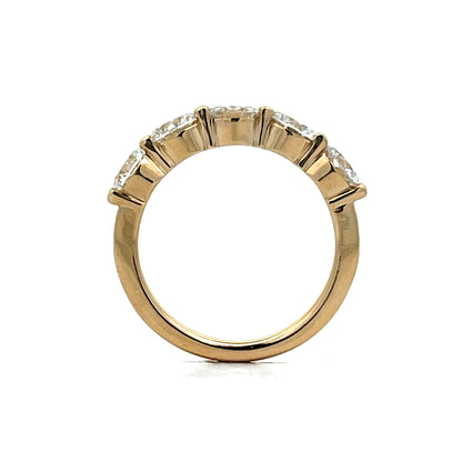 2.57 Five Stone Diamond Band in 14k Yellow Gold