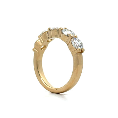 2.57 Five Stone Diamond Band in 14k Yellow Gold