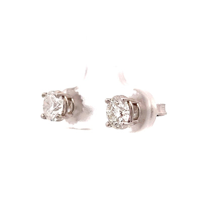 1.44 Classic Diamond Earring Studs in 14k White Gold