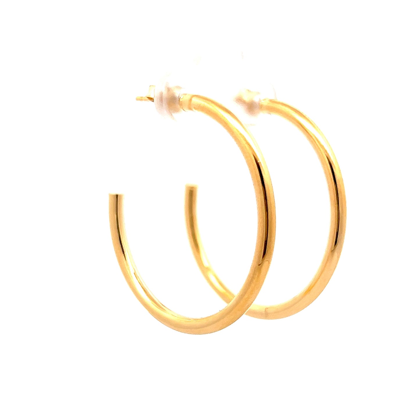 Simple Classic Everyday Hoop Earrings in 14k