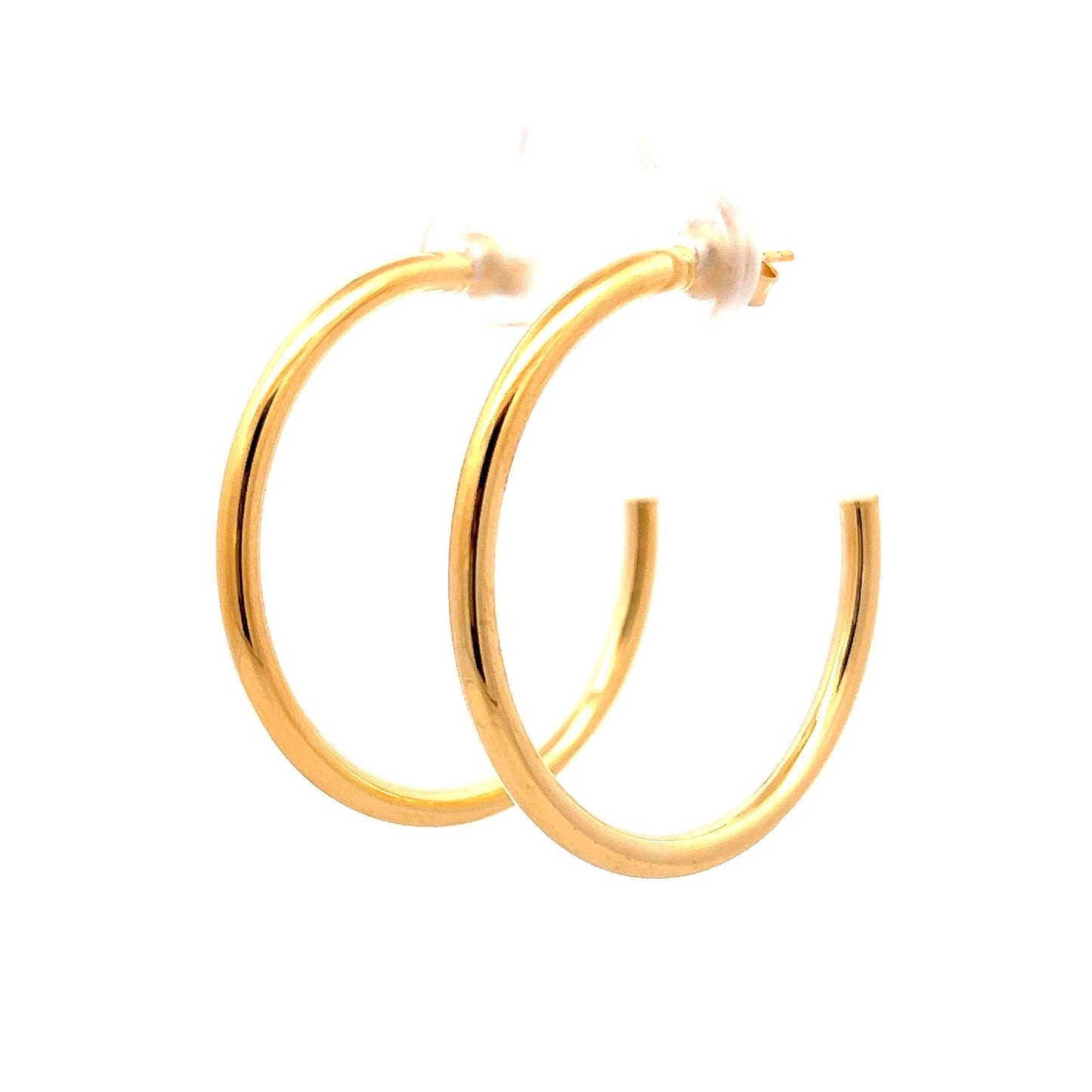 Simple Classic Everyday Hoop Earrings in 14k