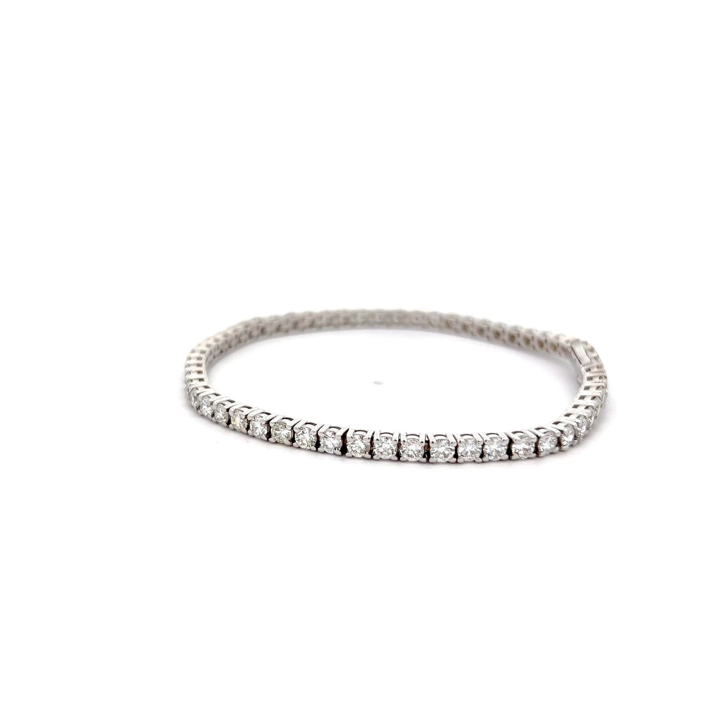 5.01 Round Diamond Tennis Bracelet in 14k White Gold