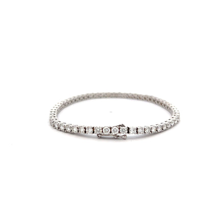 5.01 Round Diamond Tennis Bracelet in 14k White Gold