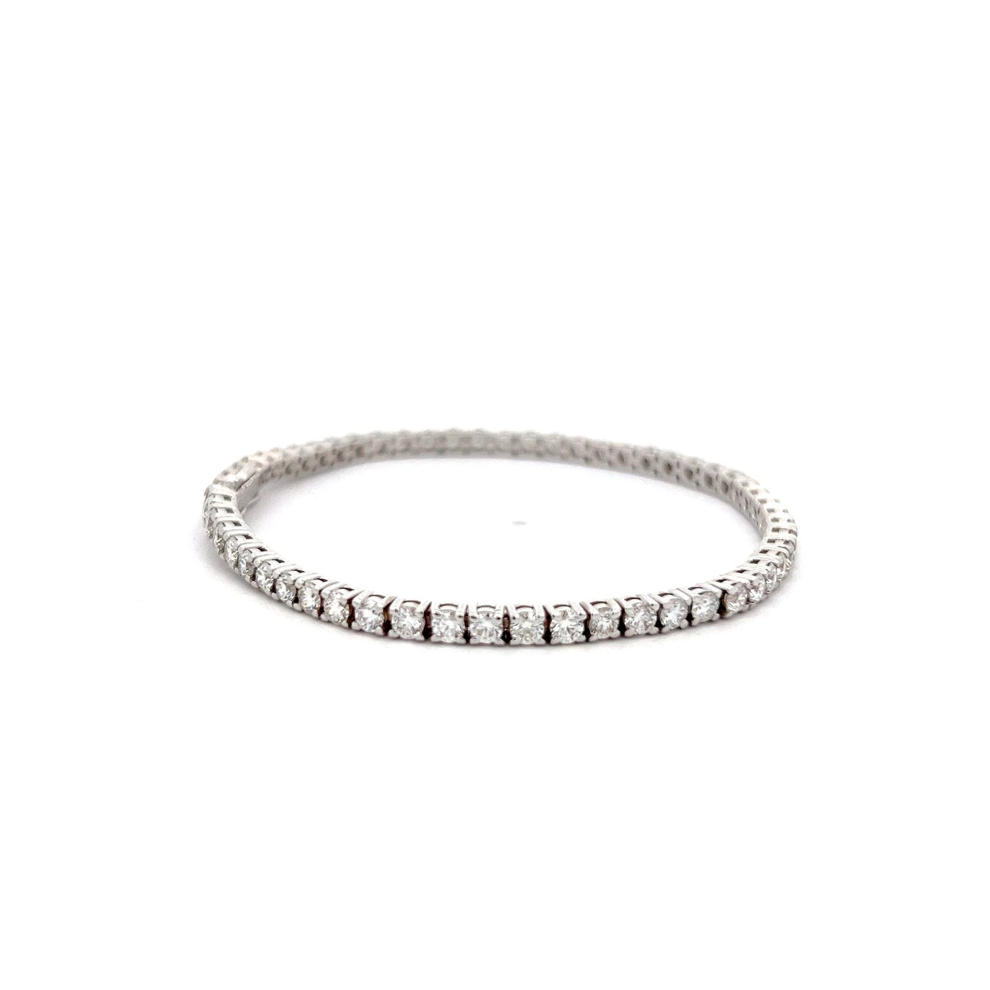 5.01 Round Diamond Tennis Bracelet in 14k White Gold