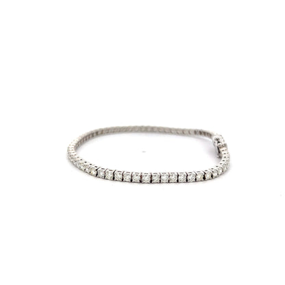 4.01 Round Brilliant Diamond Tennis Bracelet in 14k