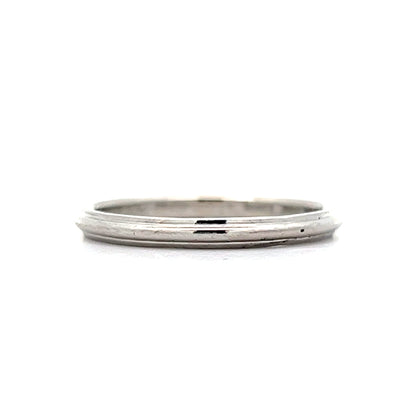 Antique Art Deco Knife Edge Wedding Band in Platinum