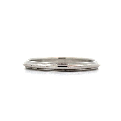 Antique Art Deco Knife Edge Wedding Band in Platinum