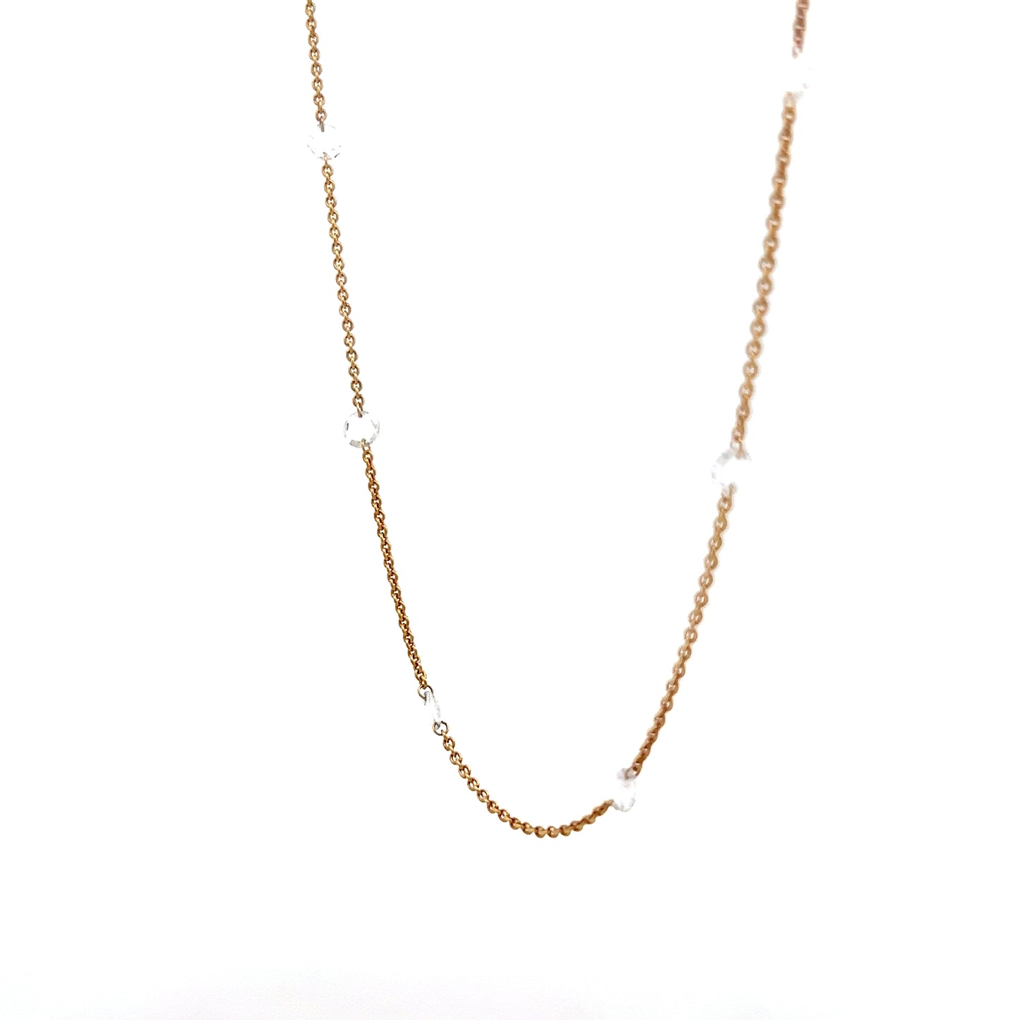 2.01 Rose Diamond By The Yard Necklace in 18k