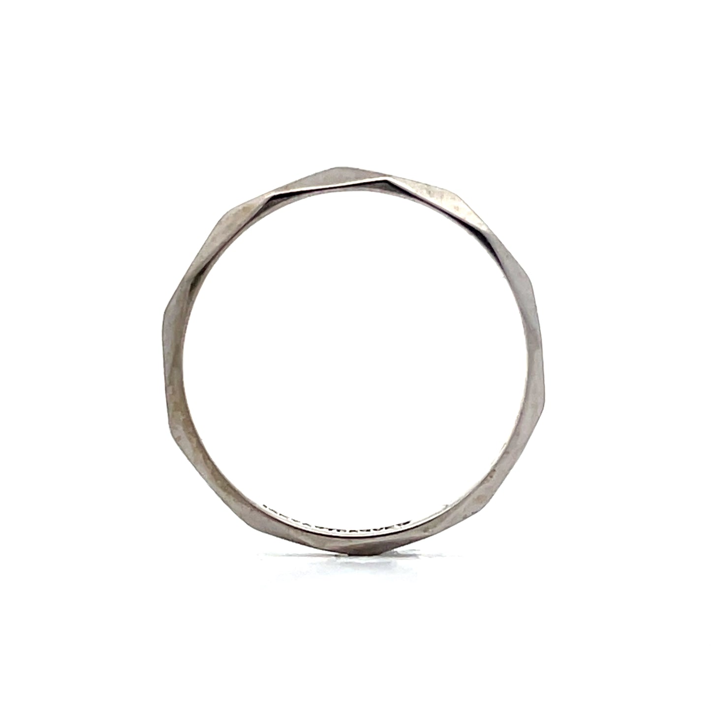 Mens Mid-Century Geometric Wedding Band in 14k