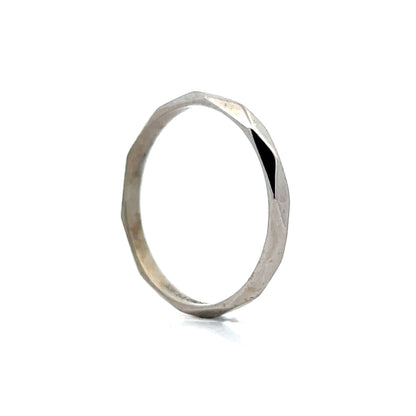 Mens Mid-Century Geometric Wedding Band in 14k