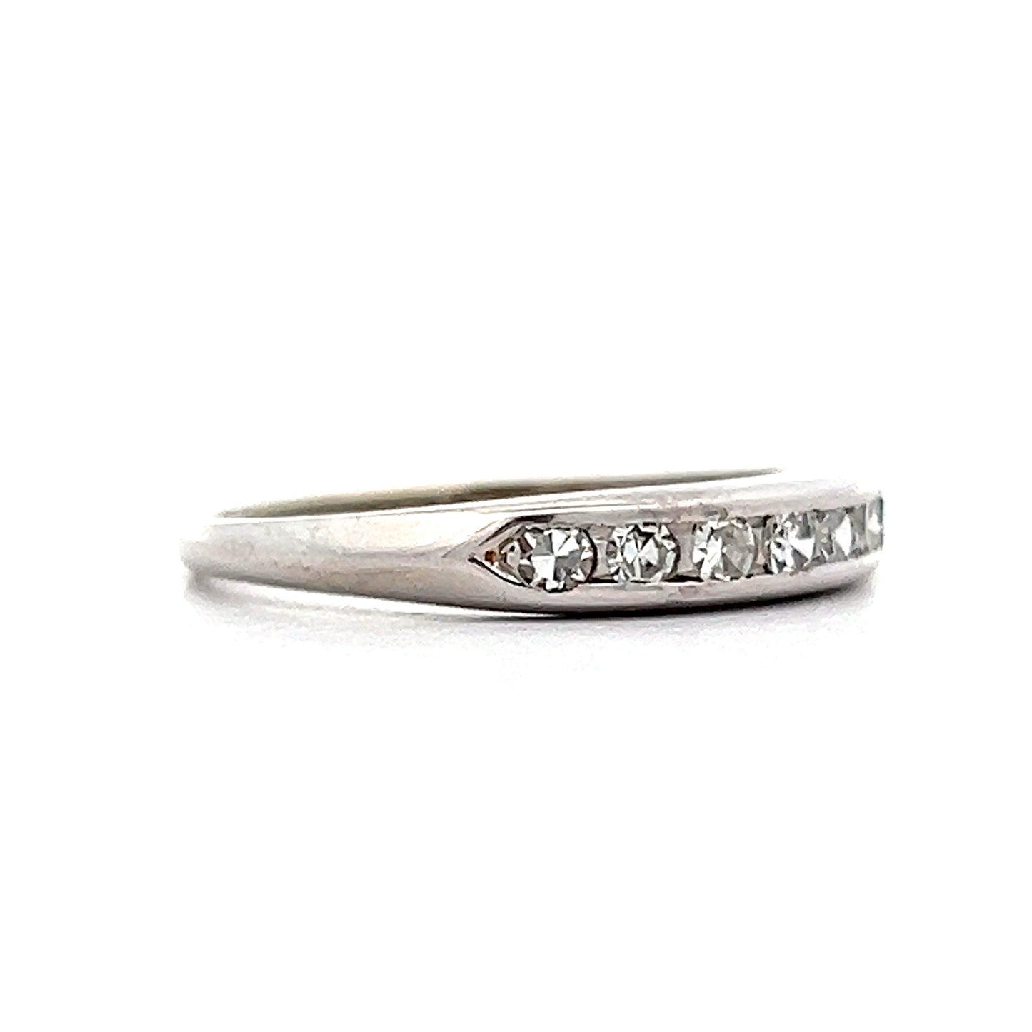 .35 Vintage Single Cut Diamond Band in 18k