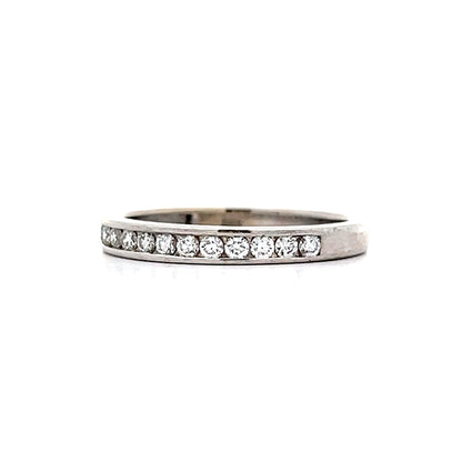 .27 Channel Set Diamond Half Eternity Band in 18k