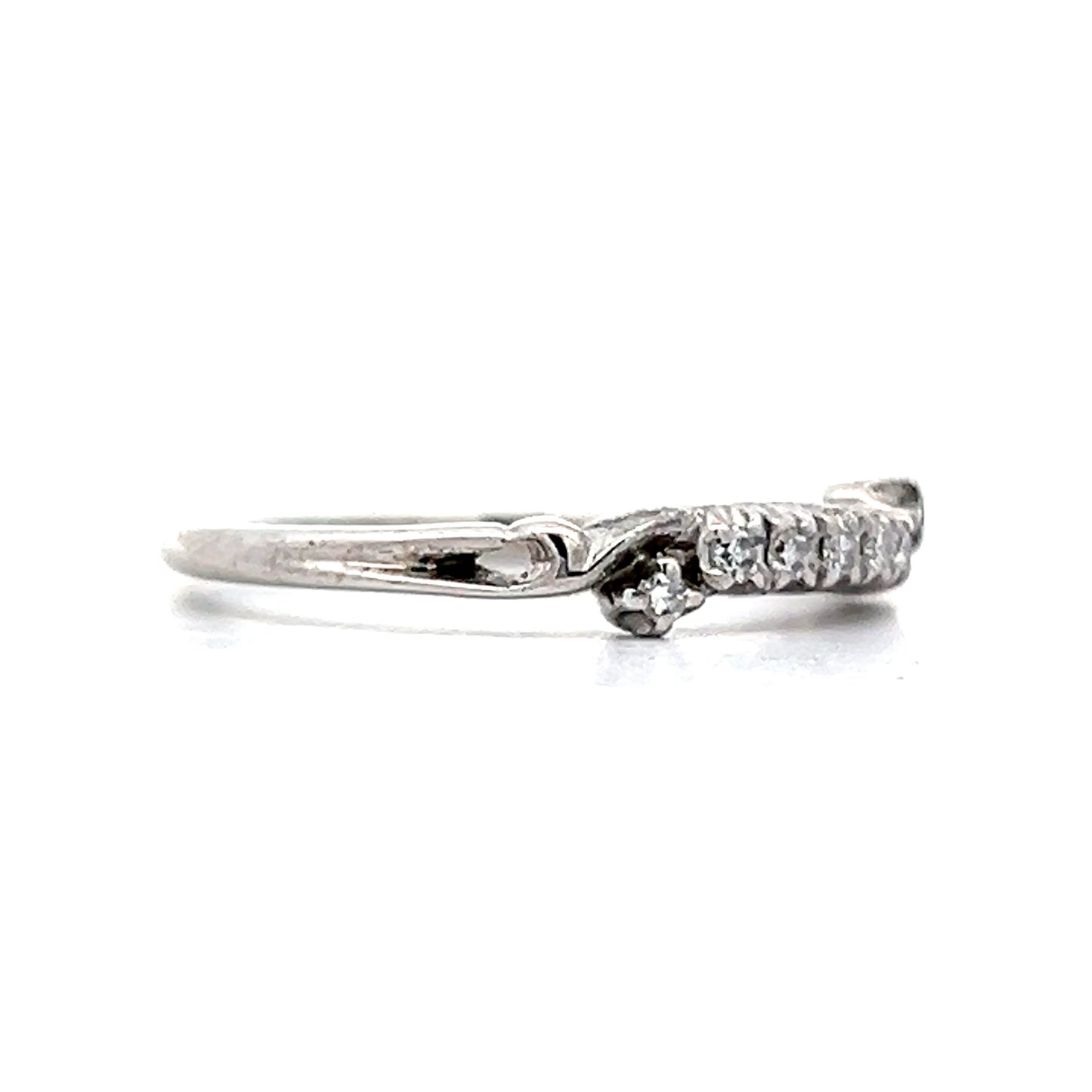 .10 Retro Asymmetrical Diamond in 18k White Gold