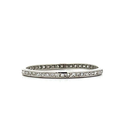 .48 Antique Art Deco Diamond Eternity Band in 18k