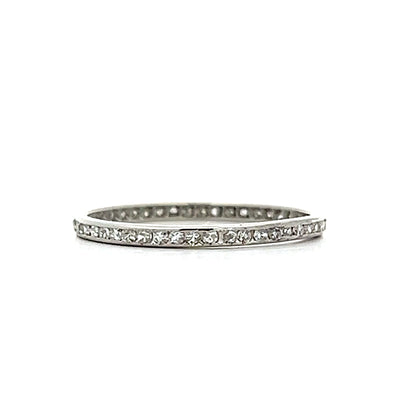 .48 Antique Art Deco Diamond Eternity Band in 18k