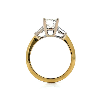 1.50 Radiant Cut Diamond Engagement Ring in 18k