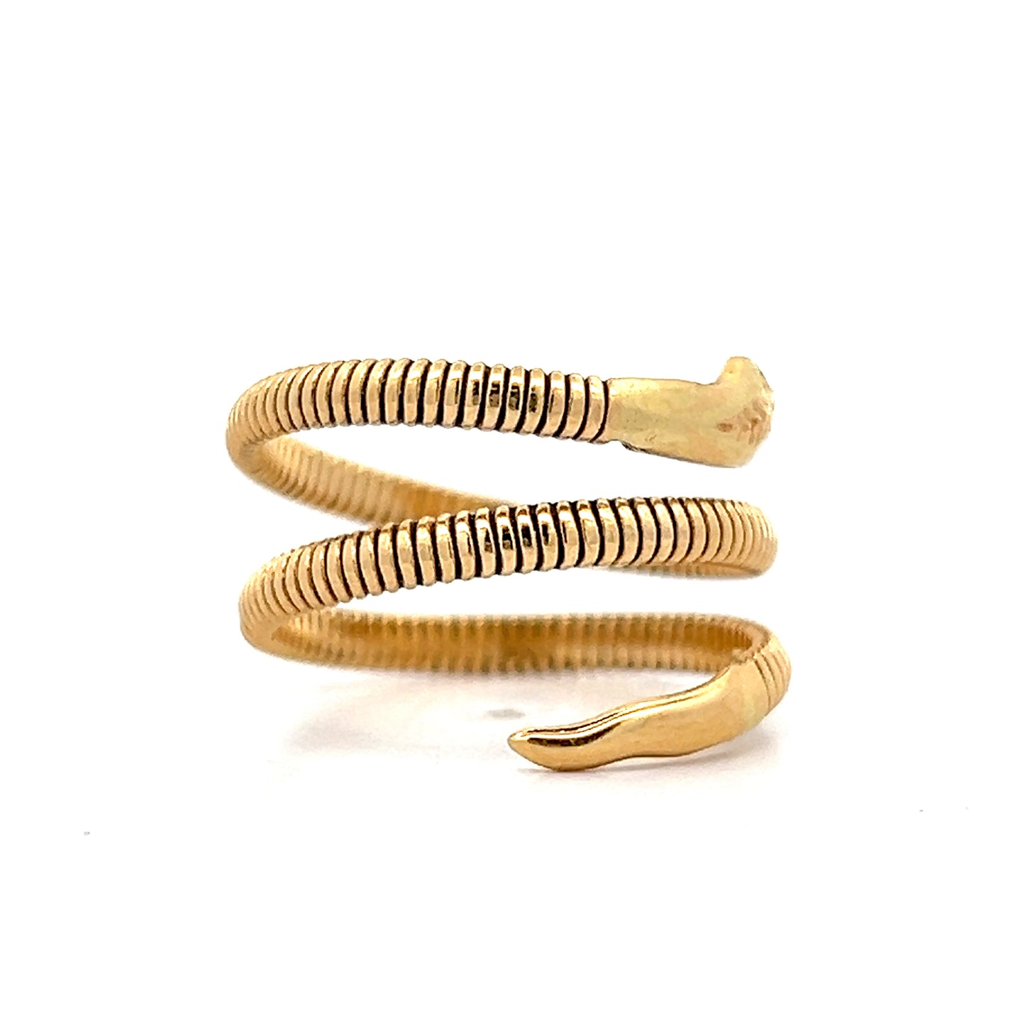 Textured Snake Cocktail Ring in 18k Yellow Gold