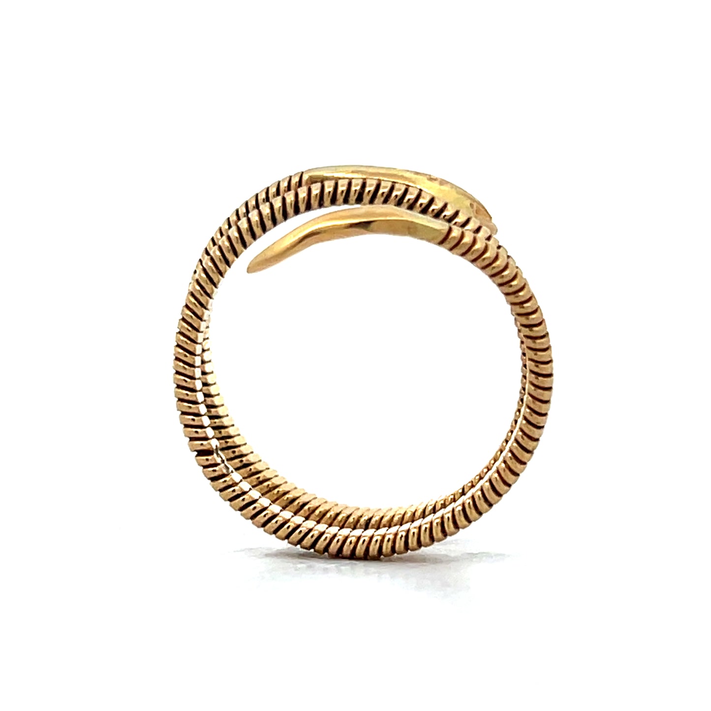 Textured Snake Cocktail Ring in 18k Yellow Gold