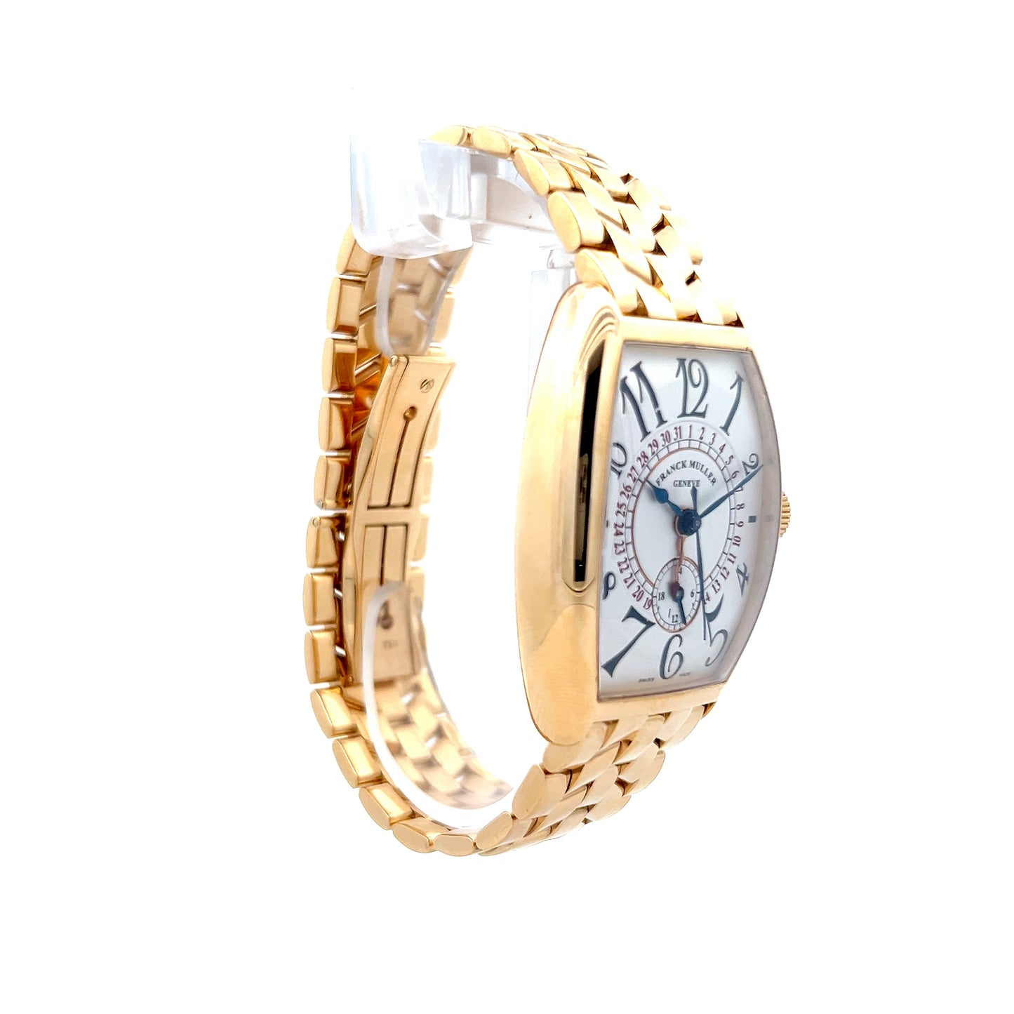 Franck Muller GMT Silver Dial Watch in 18k Yellow Gold