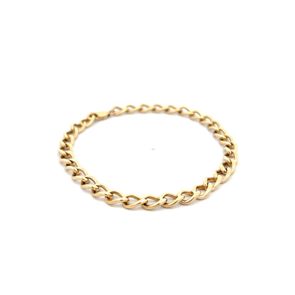 Oval Curb Link Charm Bracelet in 14k Yellow Gold