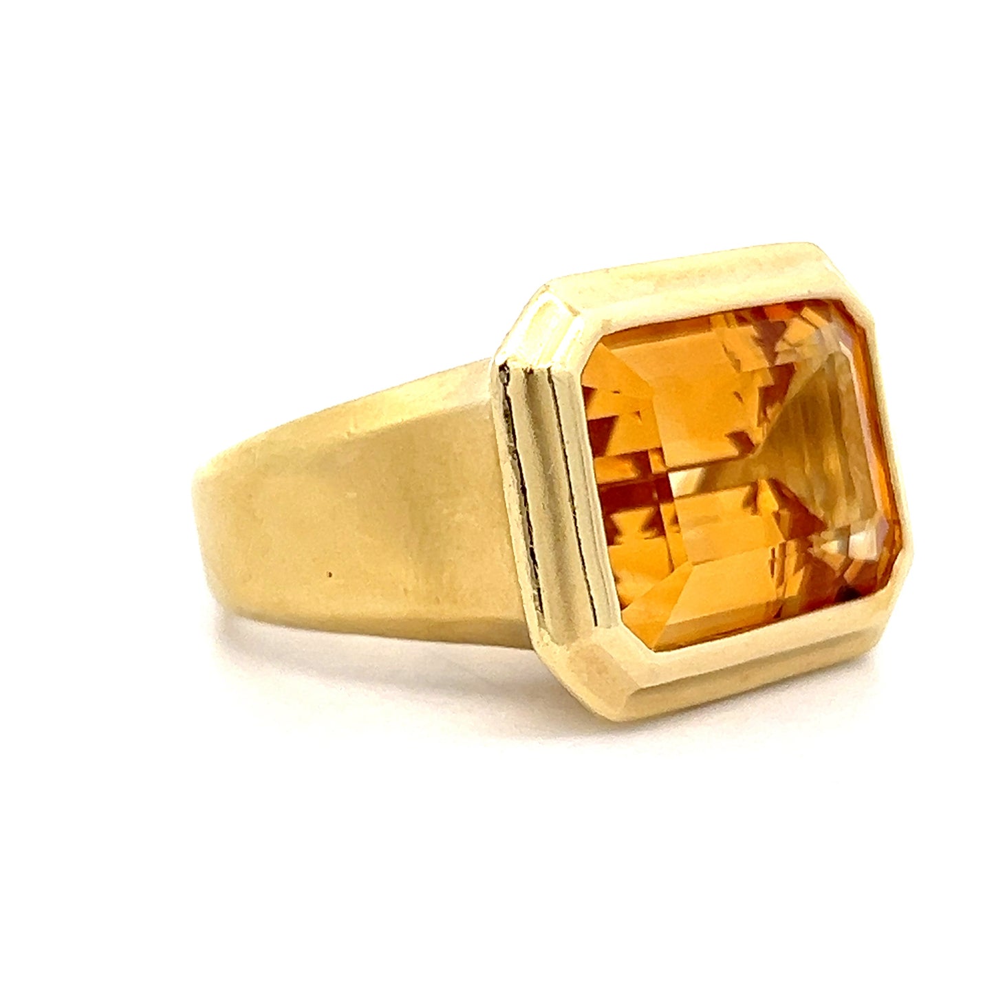 10.44 Citrine Statement Ring in 18k Yellow Gold