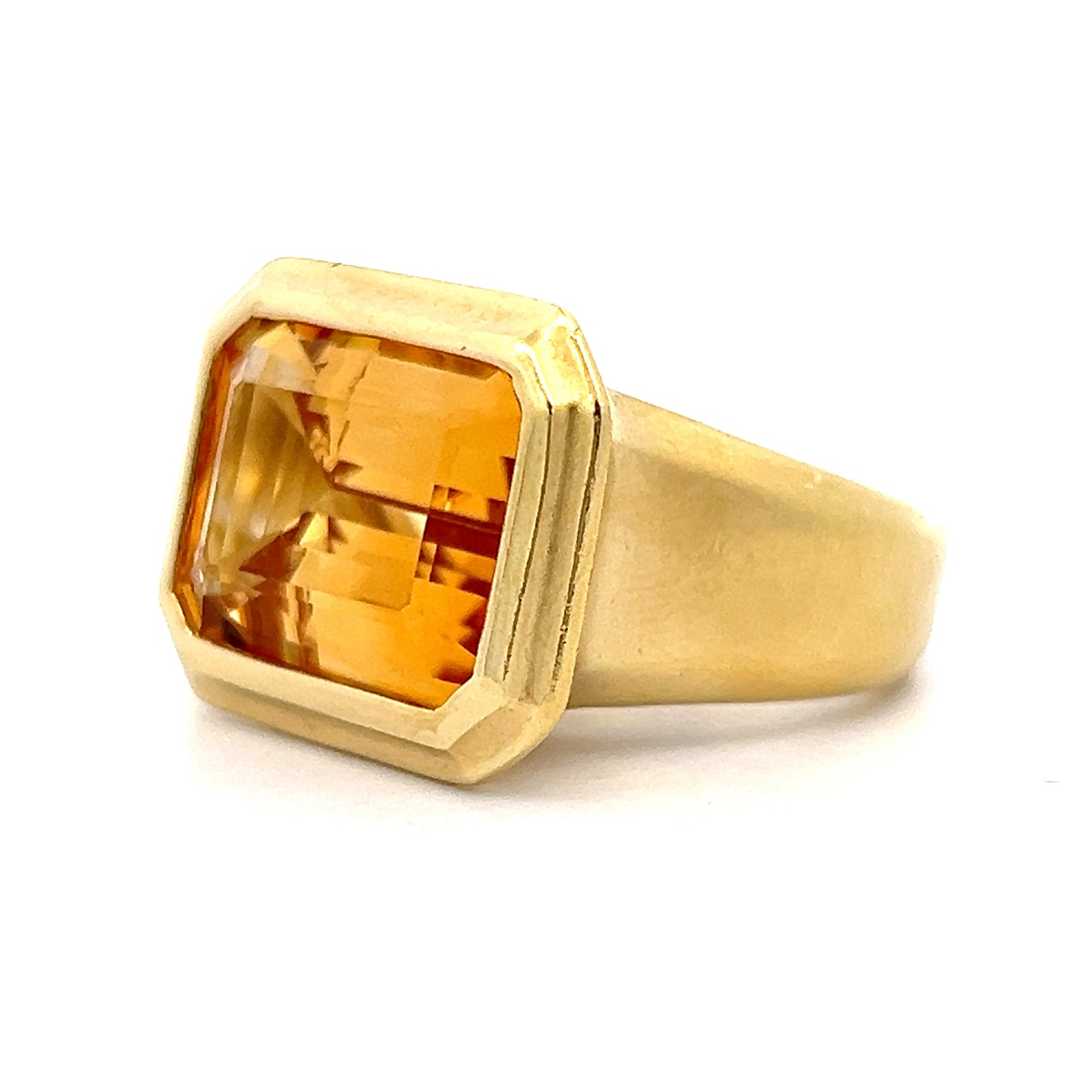 10.44 Citrine Statement Ring in 18k Yellow Gold