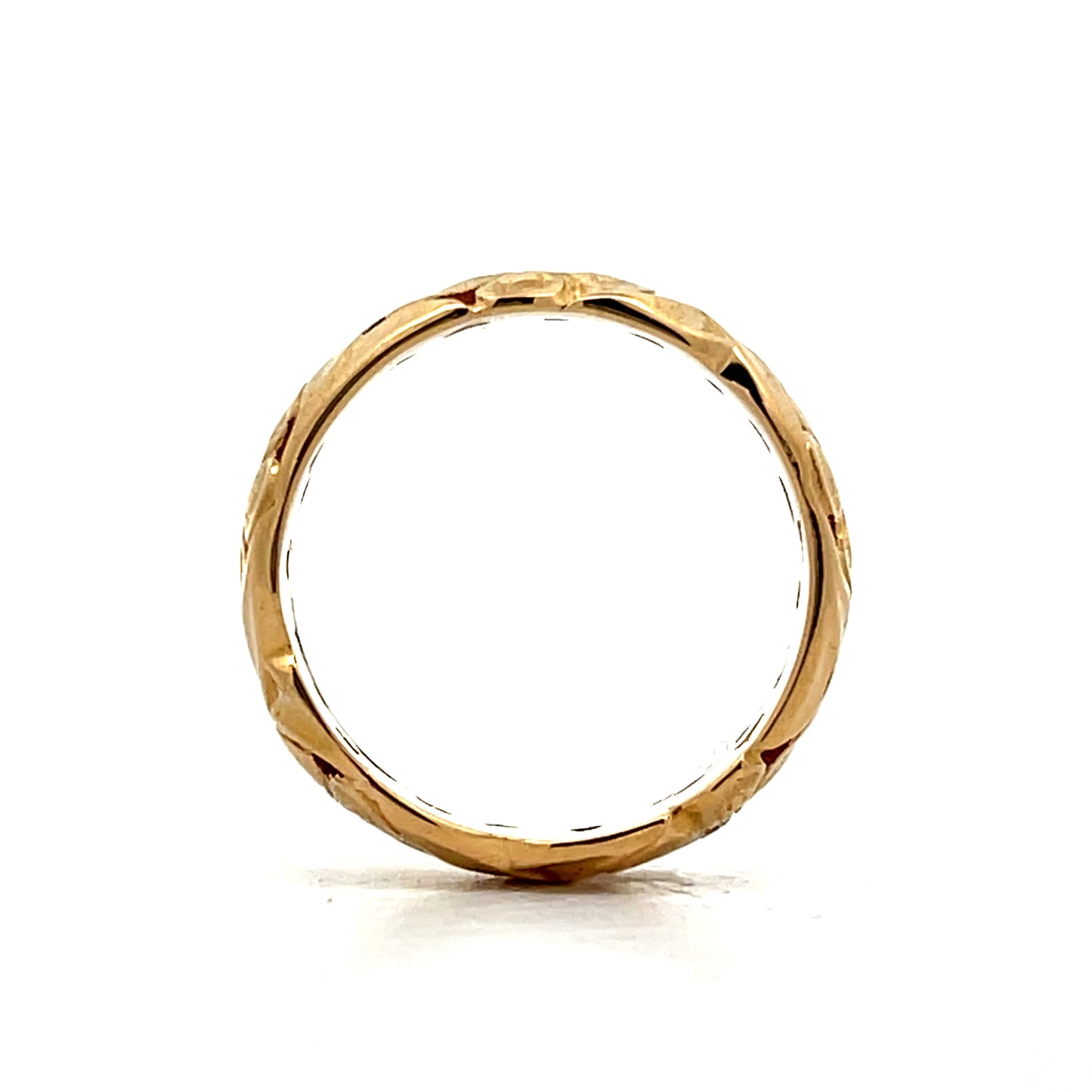 .25 Antique Art Nouveau Inspired Floral Wedding Band