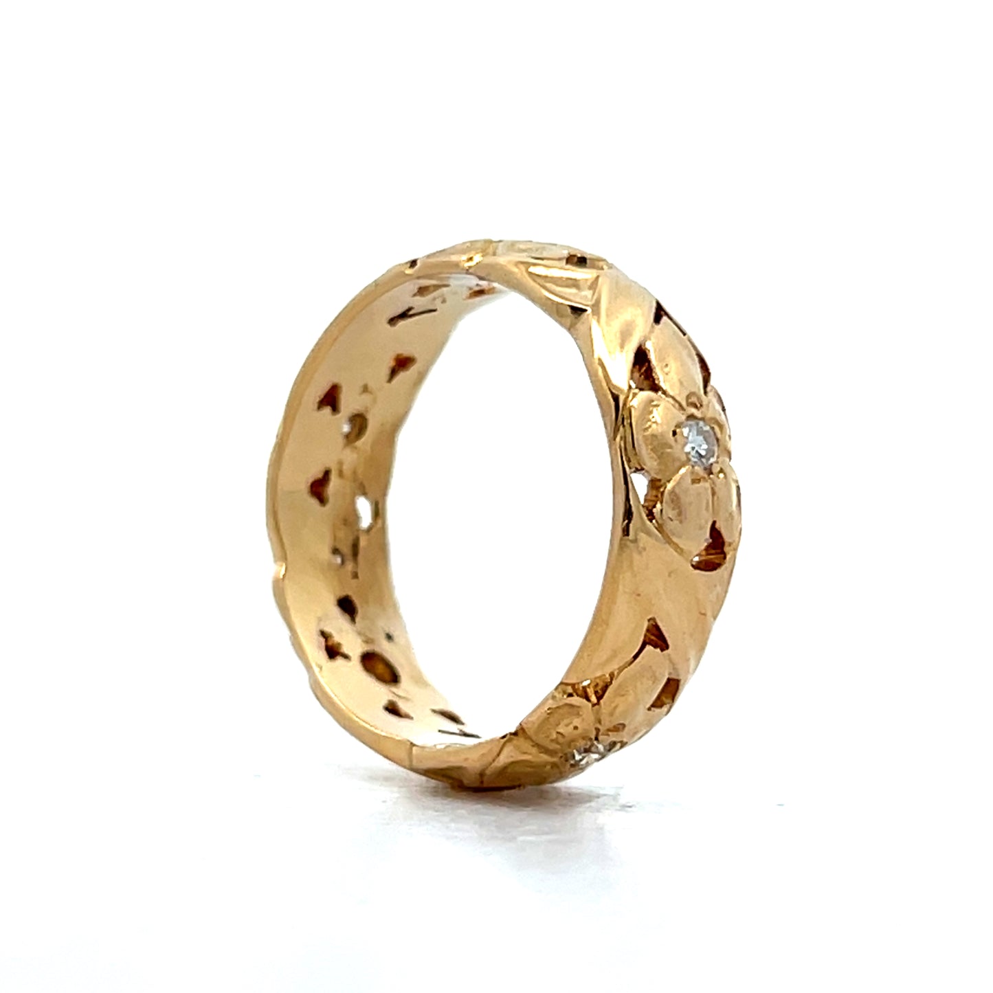 .25 Antique Art Nouveau Inspired Floral Wedding Band