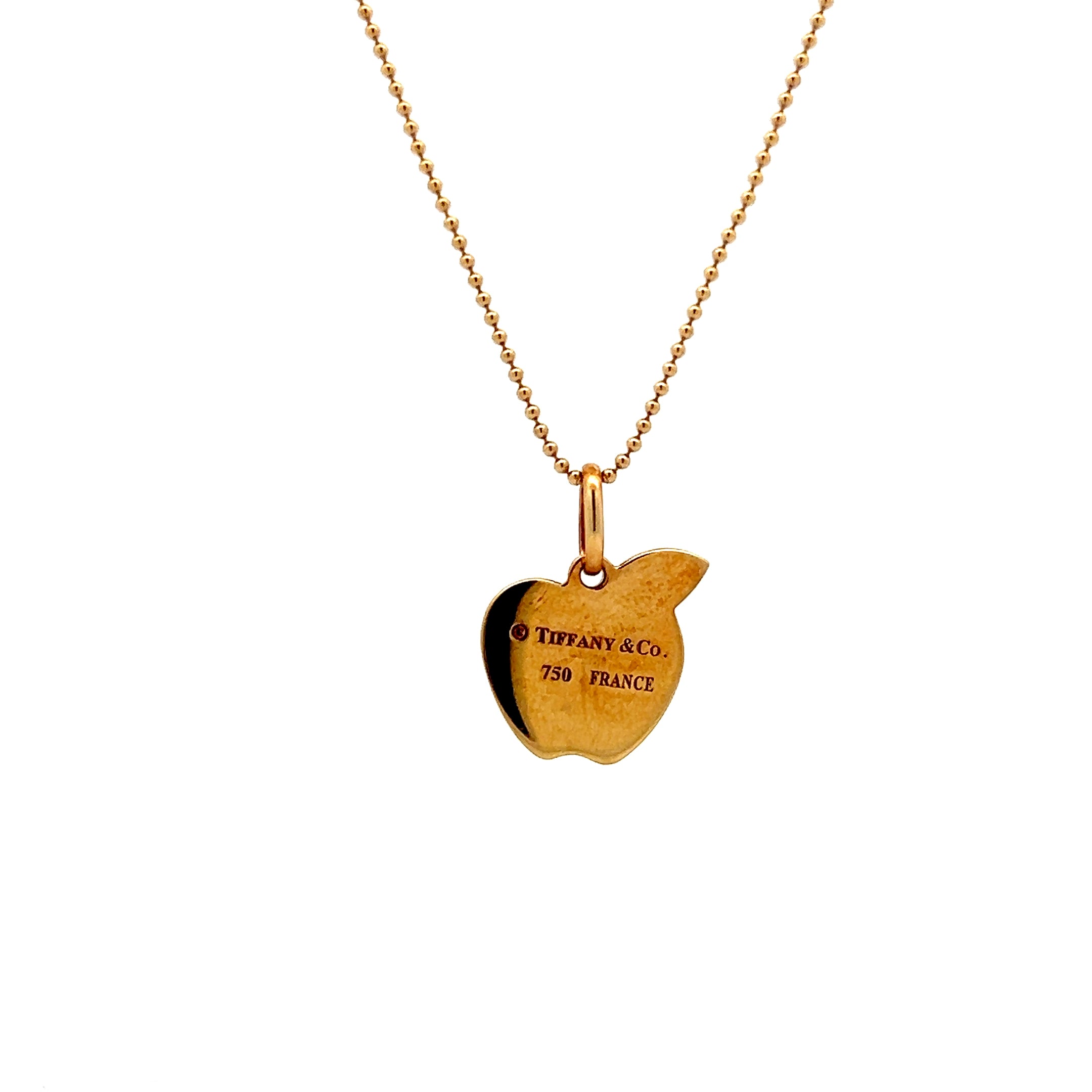 Tiffany & Co Apple Pendant in 18k Yellow Gold – Filigree Jewelers