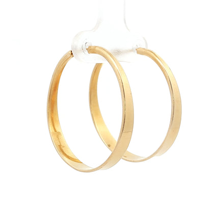 Ed Levin Tapered Hoop Earrings in 14k Yellow Gold