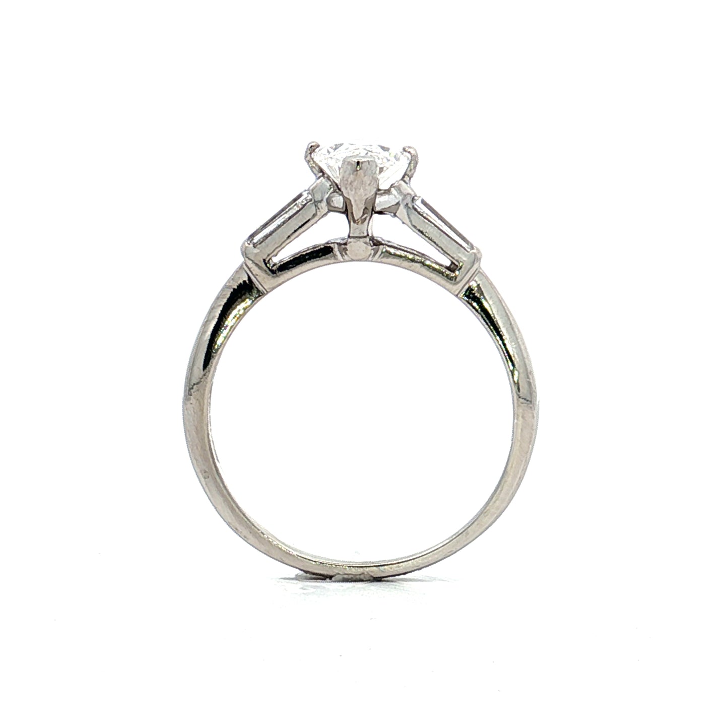 1.03 Vintage Marquise Diamond Engagement Ring Platinum
