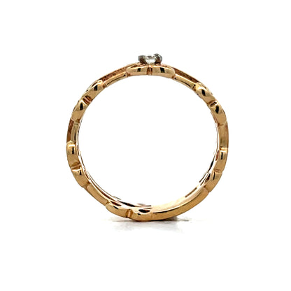 .11 Vintage Retro Right Hand Ring in 14k Yellow Gold